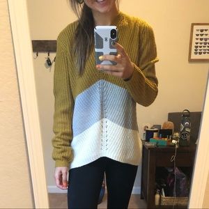 Mustard chevron sweater
